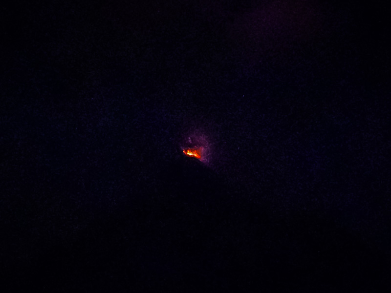 Lava spewing from the erupting Volcan Fuego