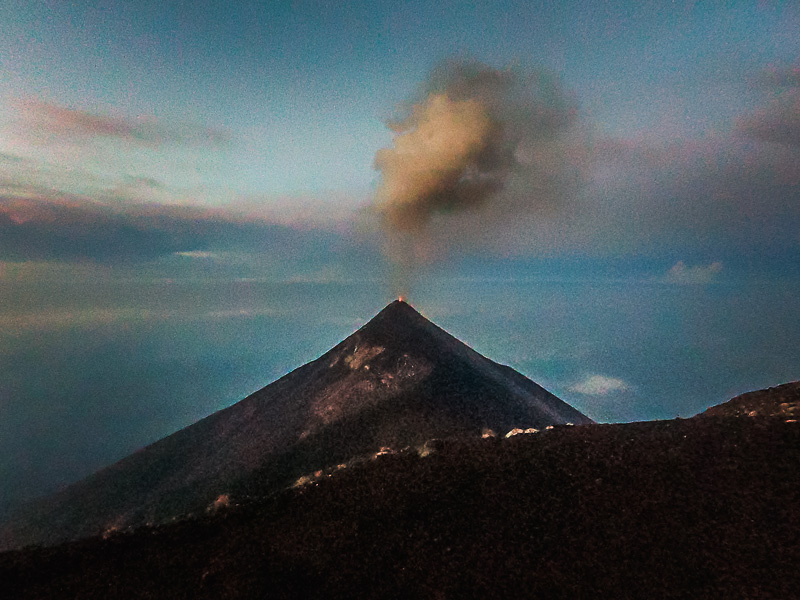 Volcan Fuego from the summit